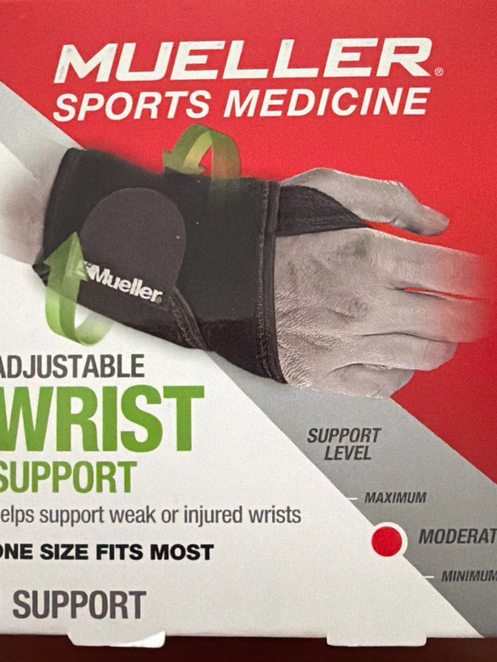 Mueller Black Adjustable Wrist Support Brace